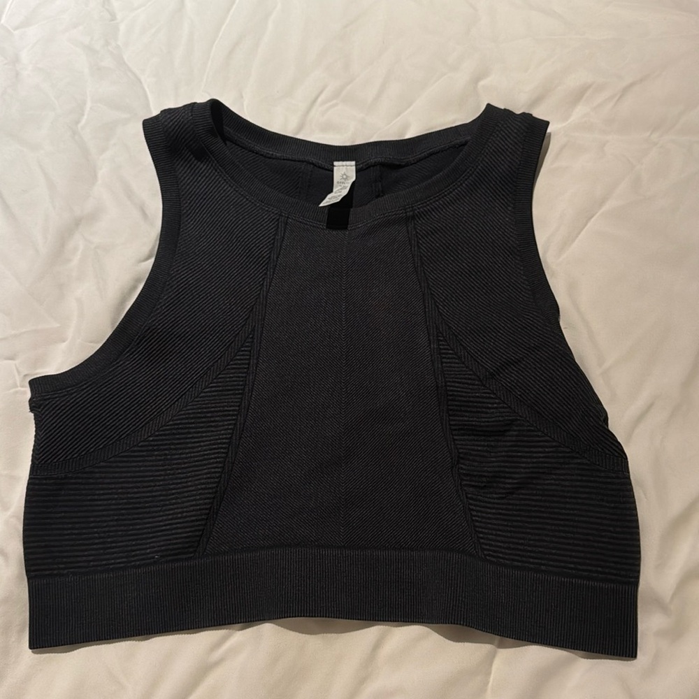 Aerie offline seamless longline sports bra dark gray